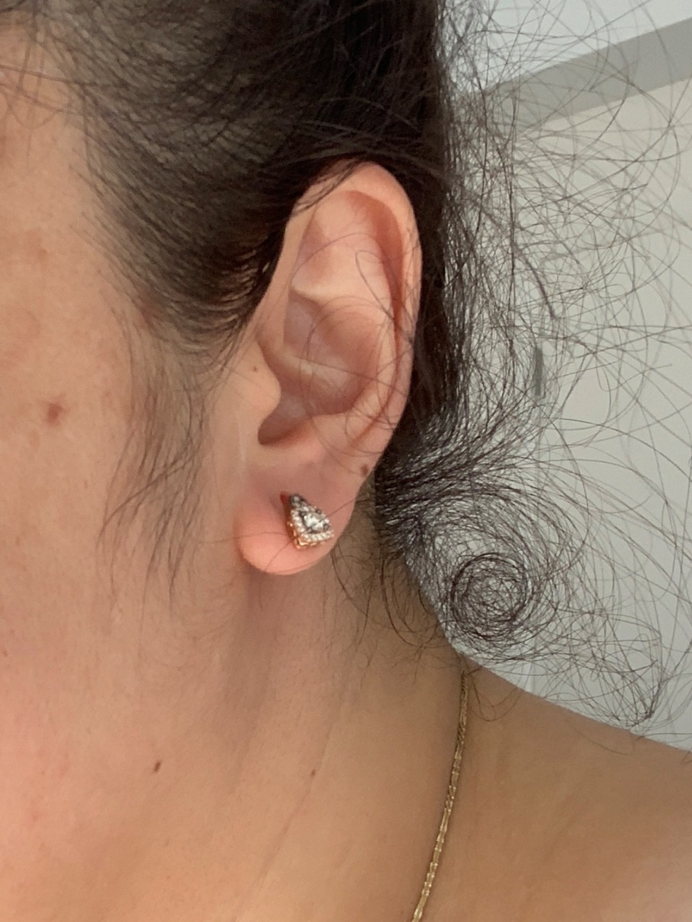 14k Rose Gold LeVian Diamond Stud Earrings! - Picture 8 of 10
